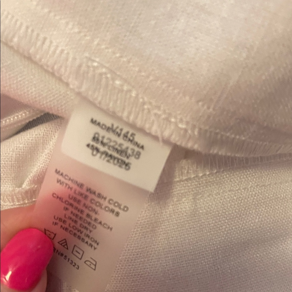 Elegant White Linen Women's Skirt - Picture 5 of 8